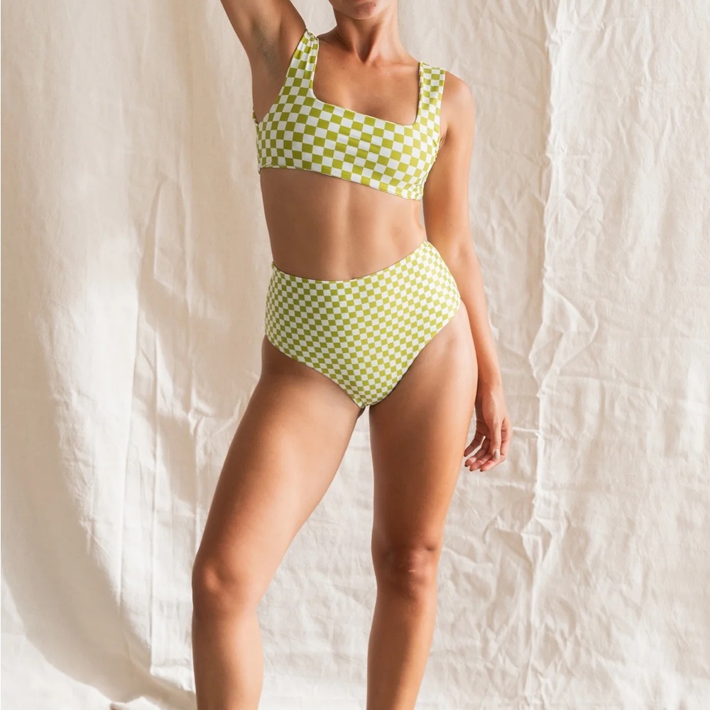 Green Checkered Bikini Bottom - September the Line